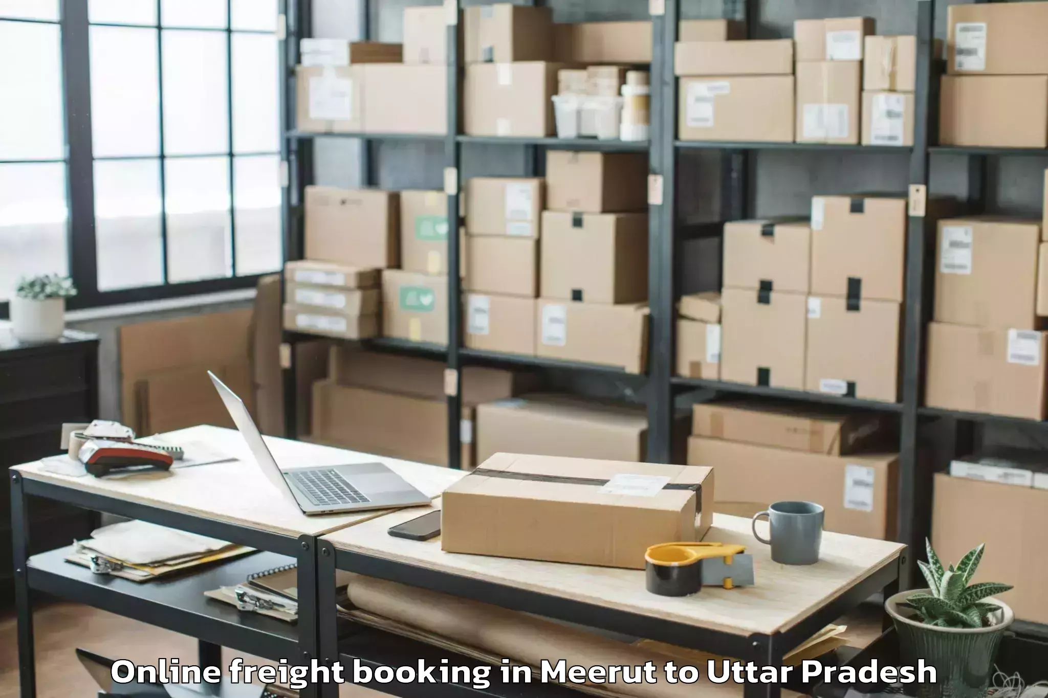 Book Meerut to Mehndawal Online Freight Booking Online